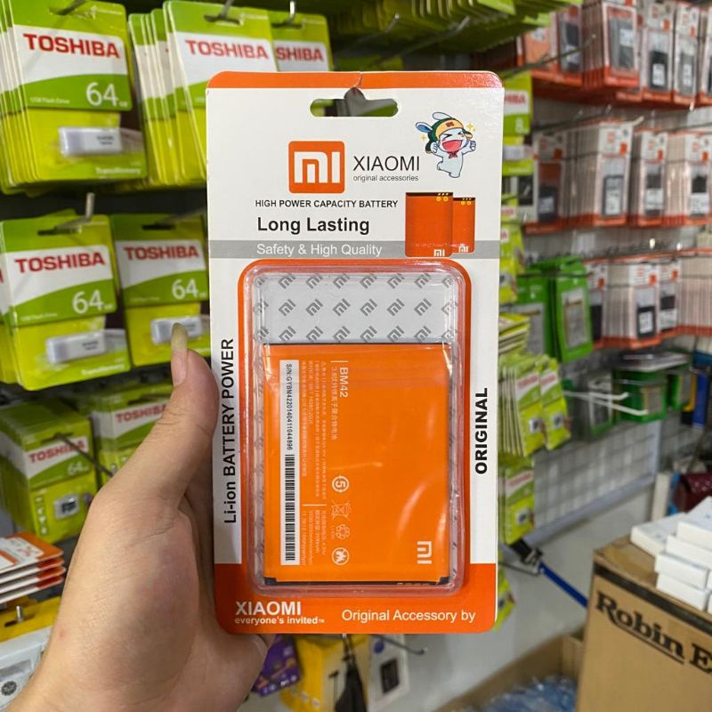 Baterai Xiaomi BM41/Batre Baterai Xiaomi Redmi Note 1/Batt Batre Baterai Battery XIAOMI Redmi Note 1 BM42 Original