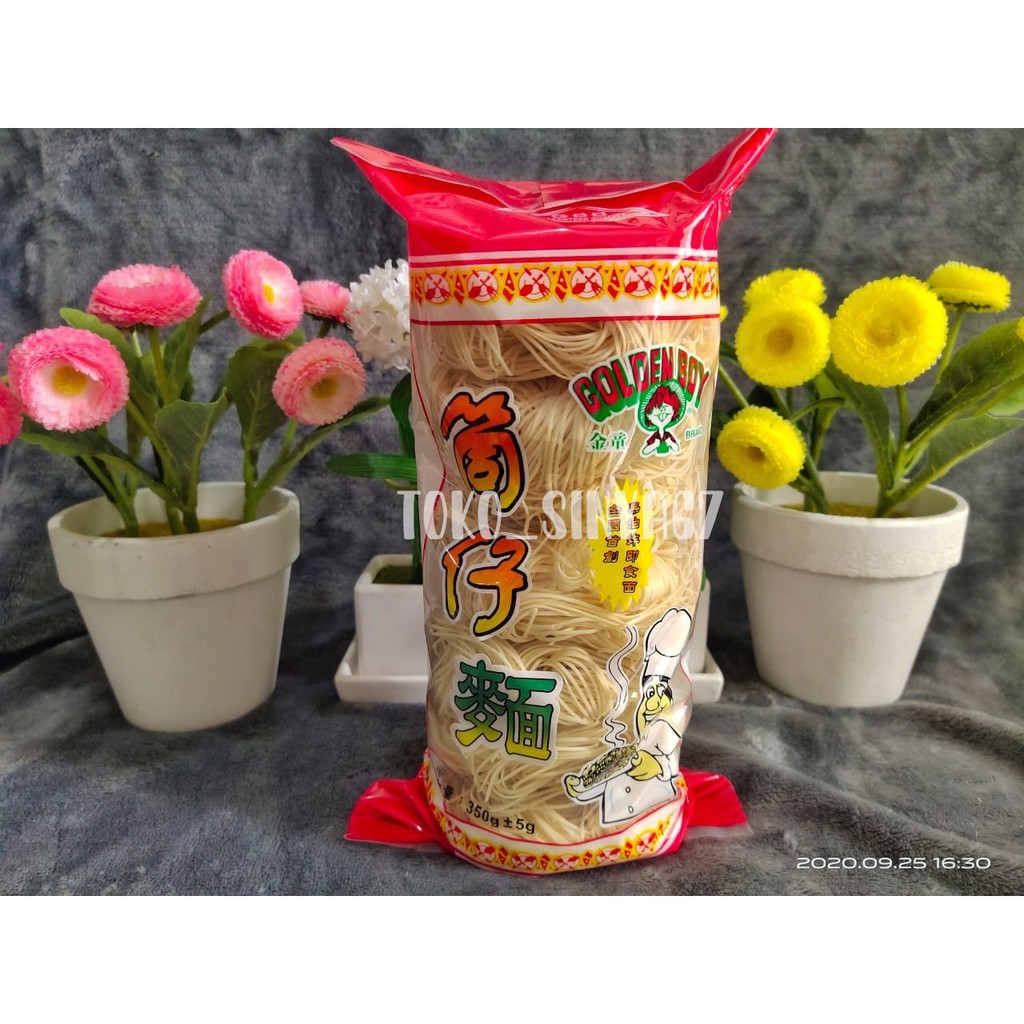 

MIE TONG ZI NOODLE GOLDEN BOY BRAND 350 + 5 GRAM
