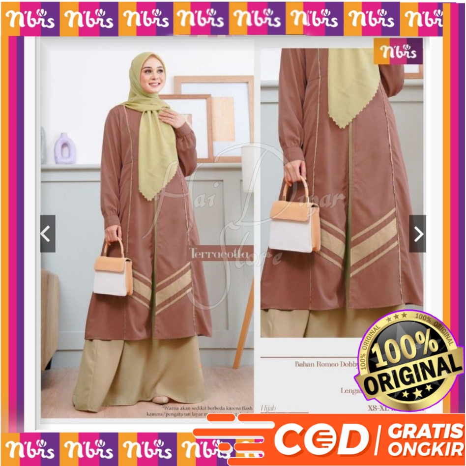 [Terbaru] Nibras Gamis Muslimah NB B18 Ready