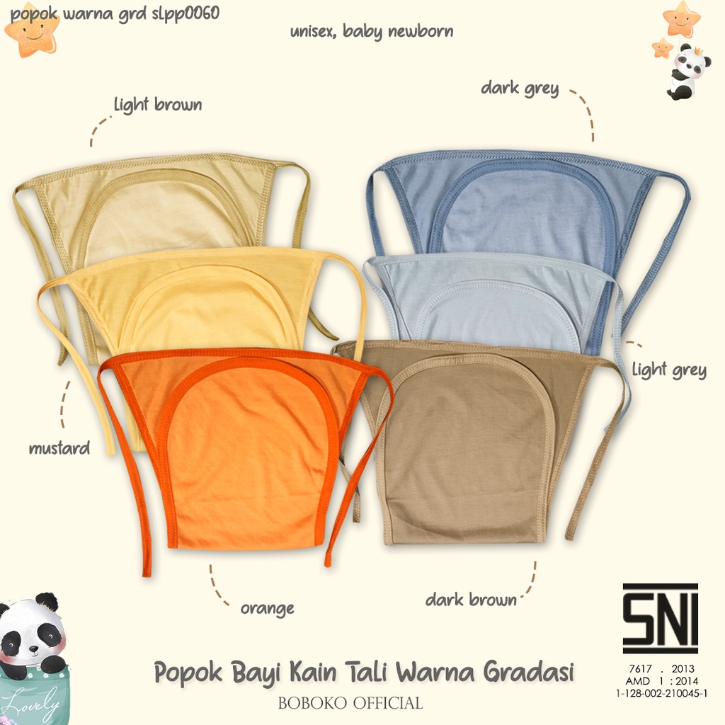 Popok Bayi Kain Boboko Pastel Gradasi / Andreatex SNI / Popok Baby Ikat Tali