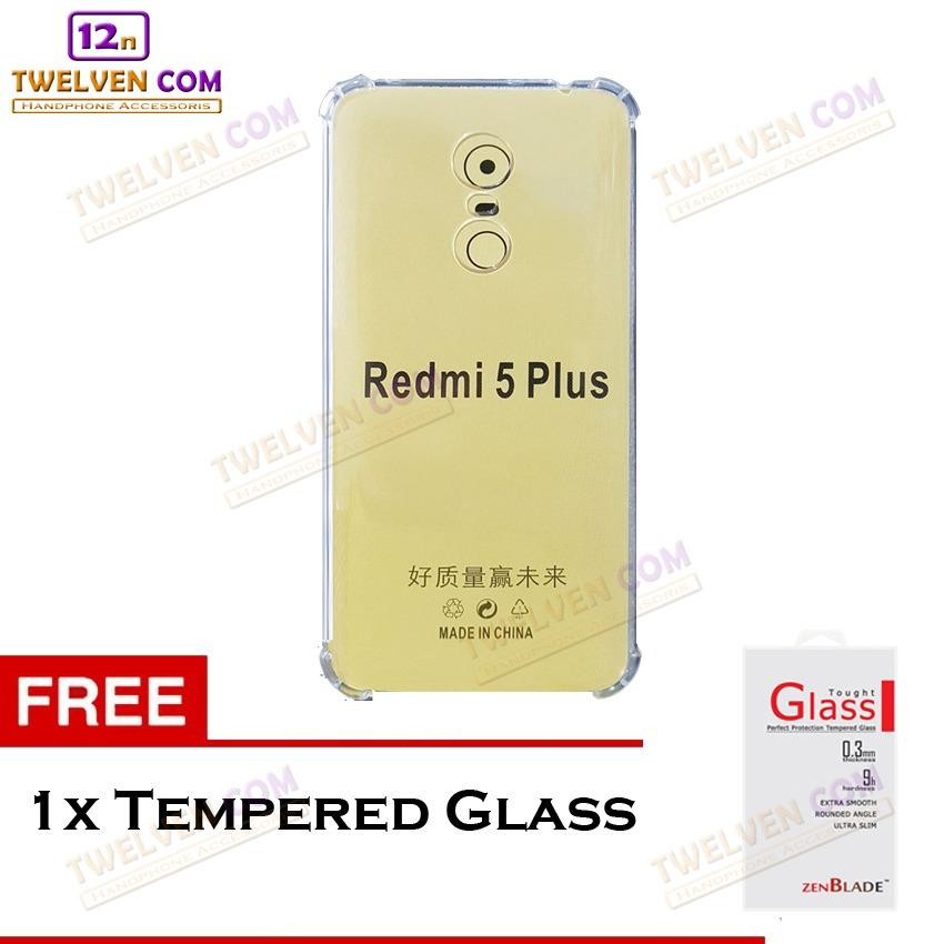 [FLASH SALE] Case Anti Crack Anti Shock Softcase Xiaomi Redmi 5+ Plus  - Free Tempered Glass