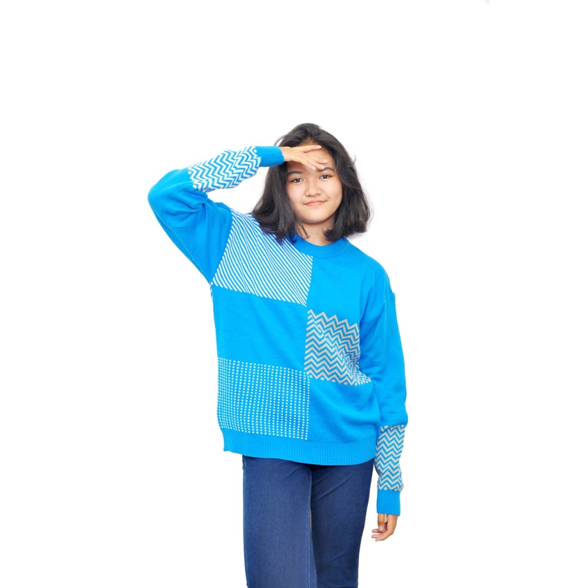 KALILA - ADRIENNEE Sweater Rajut Premium Wanita &amp; Pria | Atasan Rajut Komputer Wanita