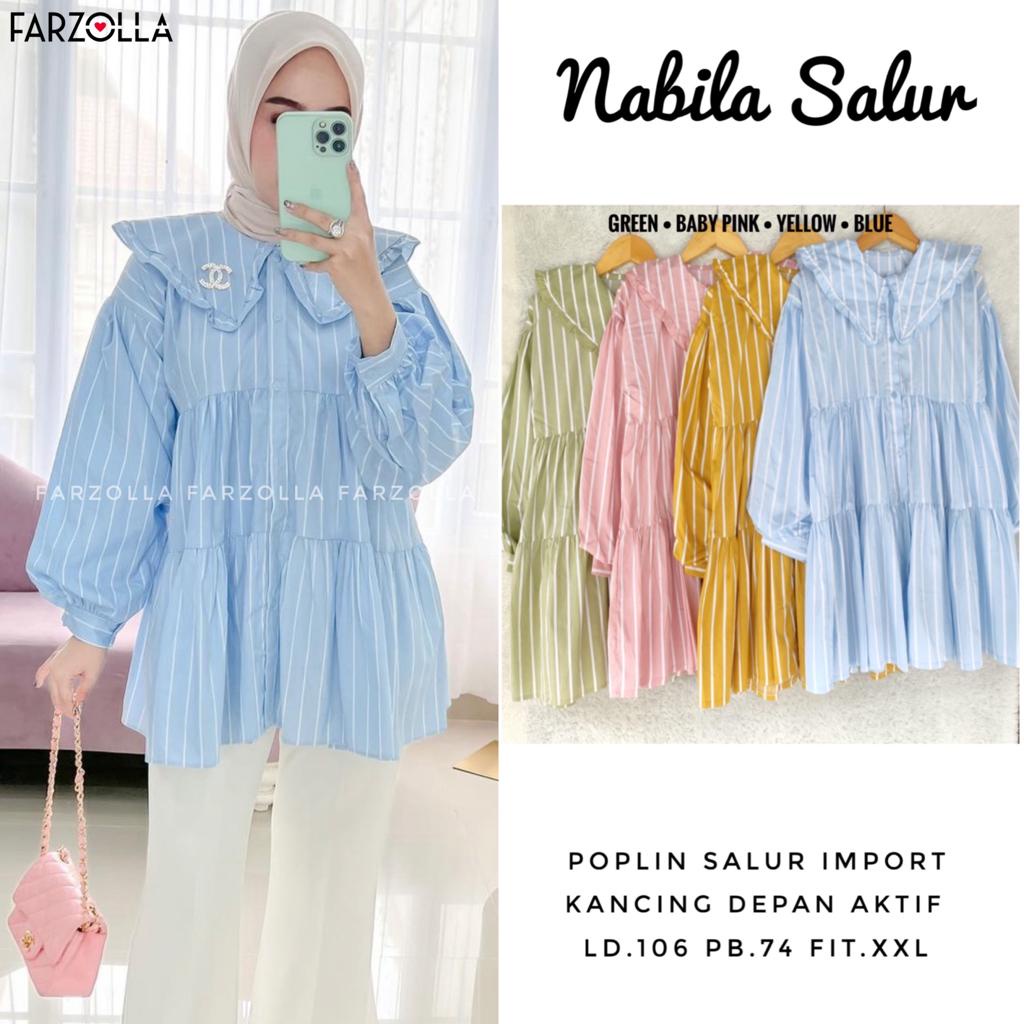 Solo / NABILA-SALUR TOP (FARZOLA) | BAJU ATASAN WANITA BAHAN POPLIN IMPORT | REAL PIC GOOD QUALITY |