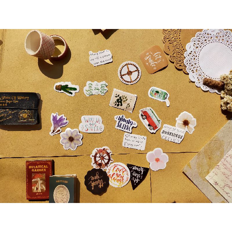 Jual STICKER DECO DIARY CUTE FOR JURNALING SCRAPBOOK AESTHETIC RUSTIC