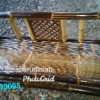  KURSI  BAMBU  HITAM  PUTIH SILANG SEDERHANA HARGA  PROMO 