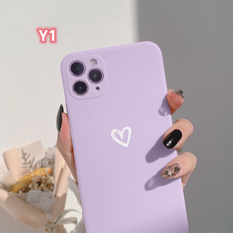 Casing New Love Heart Soft Case For iPhone 7 8 6 6s Plus 11 12 Pro Max X XR XS Max SE 2020 Straight Cube Soft Tpu Case