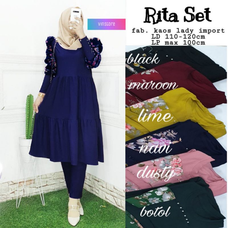 Rita Set/murah/tunik dan celana/ory/realpict/bestseller