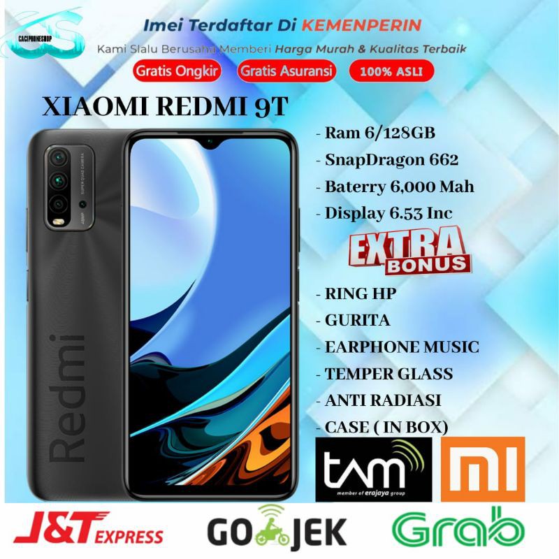 Xiaomi Redmi 9T Ram 6GB Rom 128GB 6/128 & 4/64 Garansi