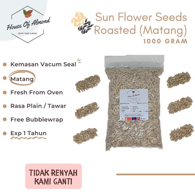 

Sun Flower Seed Roasted 1Kg / Biji Bunga Matahari Kupas (Kuaci)