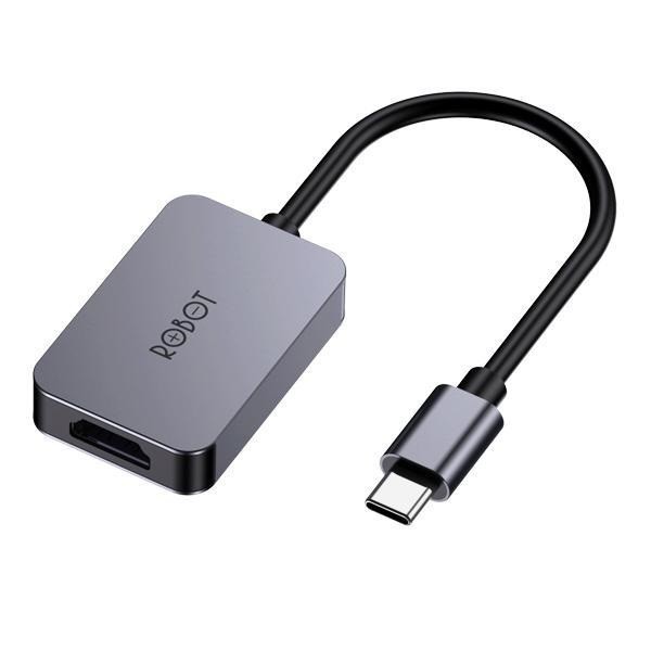 ROBOT HT100 Type-C to HDMI Adapter with 4K HDMI Aluminium Alloy  Garansi Resmi 1 Tahun