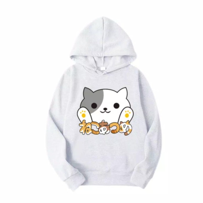 JAKET WANITA sweater wanita murah/ sweater hodie wanita mimi - Putih KEKINIAN JUMBO TERBARU PARASUT 