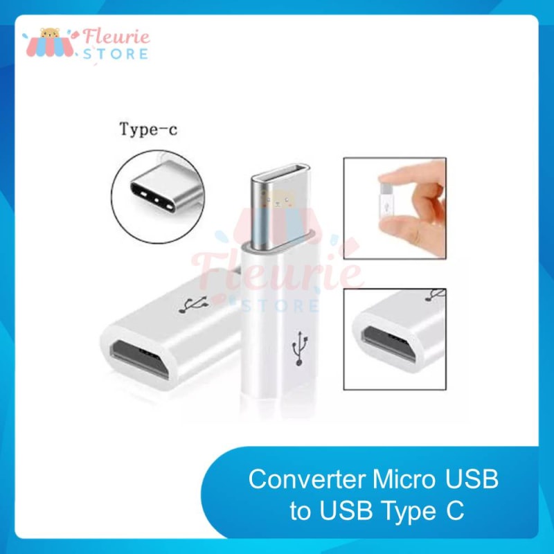 Converter Micro USB to USB Type C / Konektor Micro USB ke Tipe C / Sambungan Kabel Charger