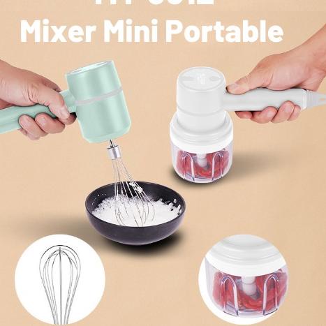 Langsung Beliii.. HAND MIXER BLENDER CHOPPER PORTABLE 3IN1 TUUMYY TM-3312