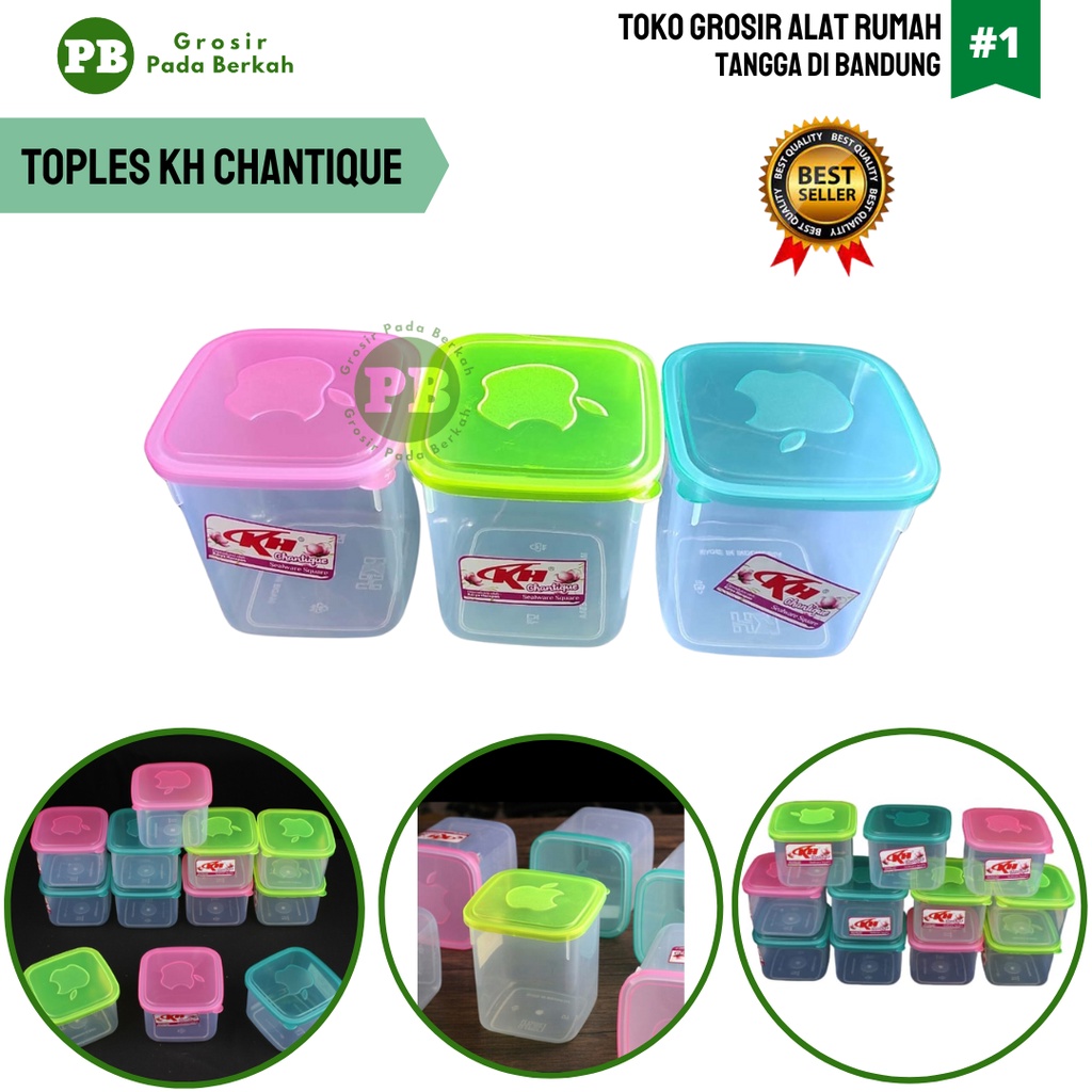 Toples Makanan KH Toples Segi Mini Persegi KH Chantique Toples Cemilan