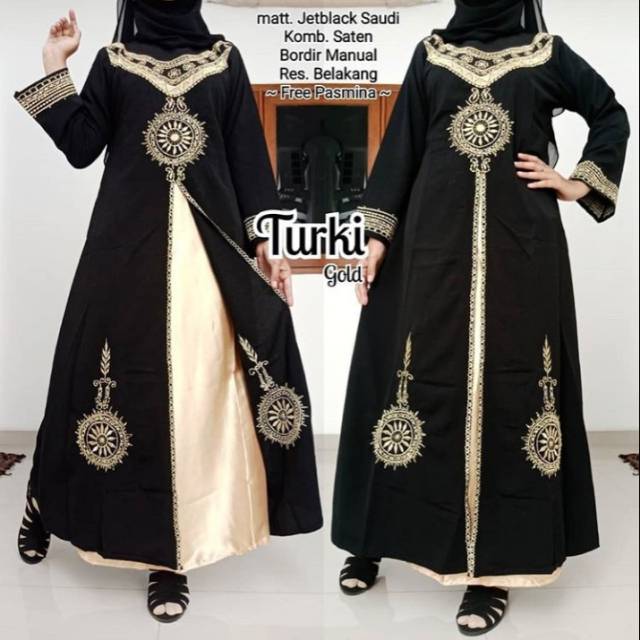 Abaya Hitam Turki Gold