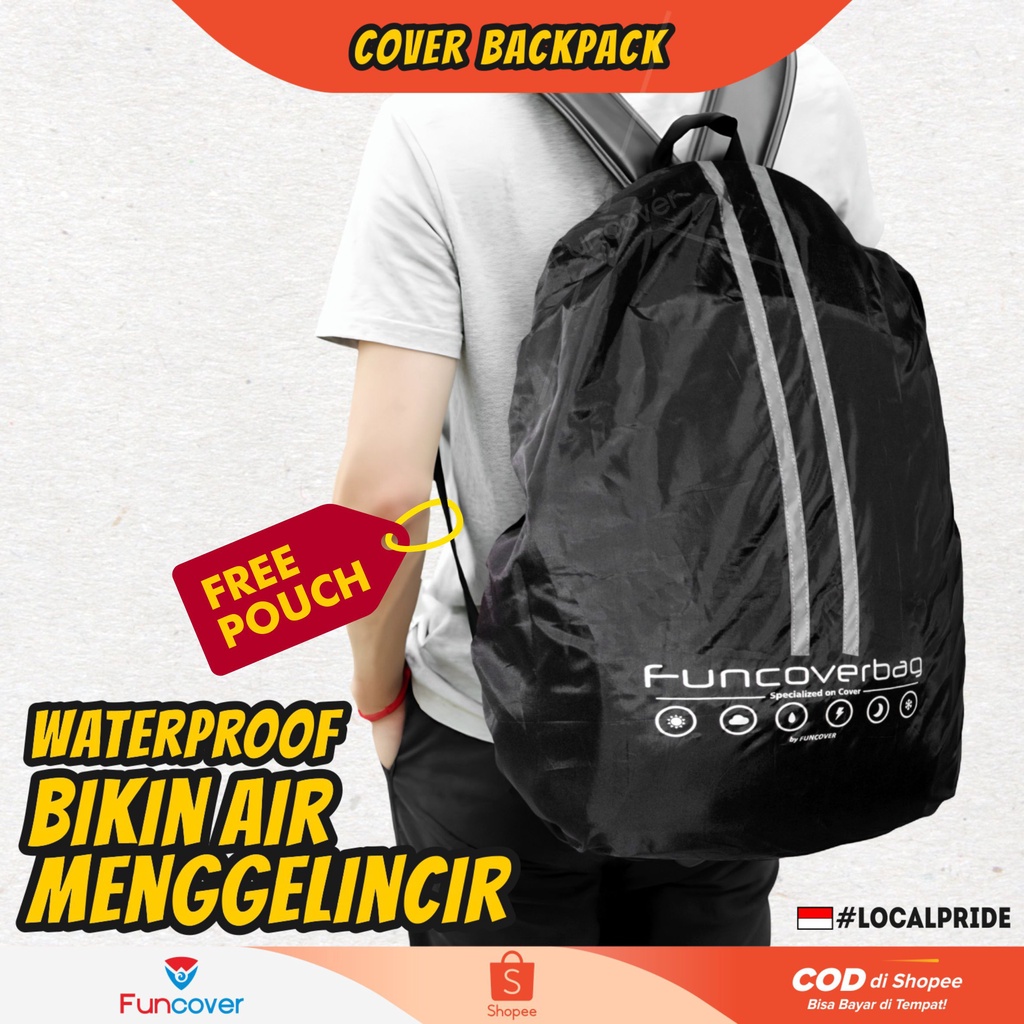 Coverbag Mantel Pelindung Tas  Backpack Cover by FUNCOVER