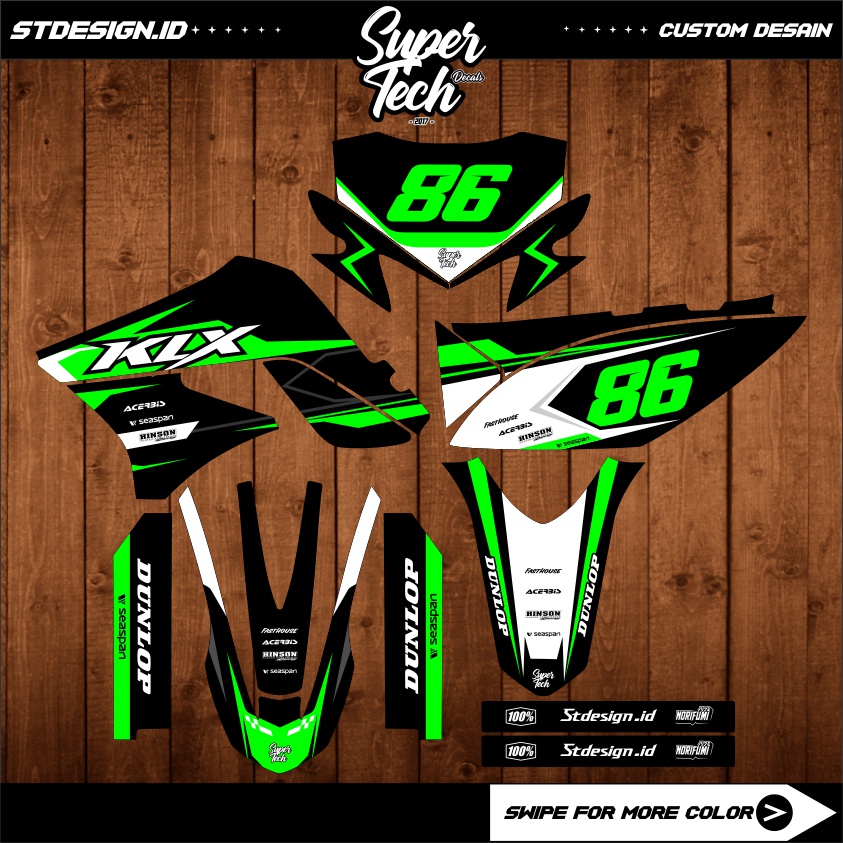 decal klx 150s - decal klx old full body