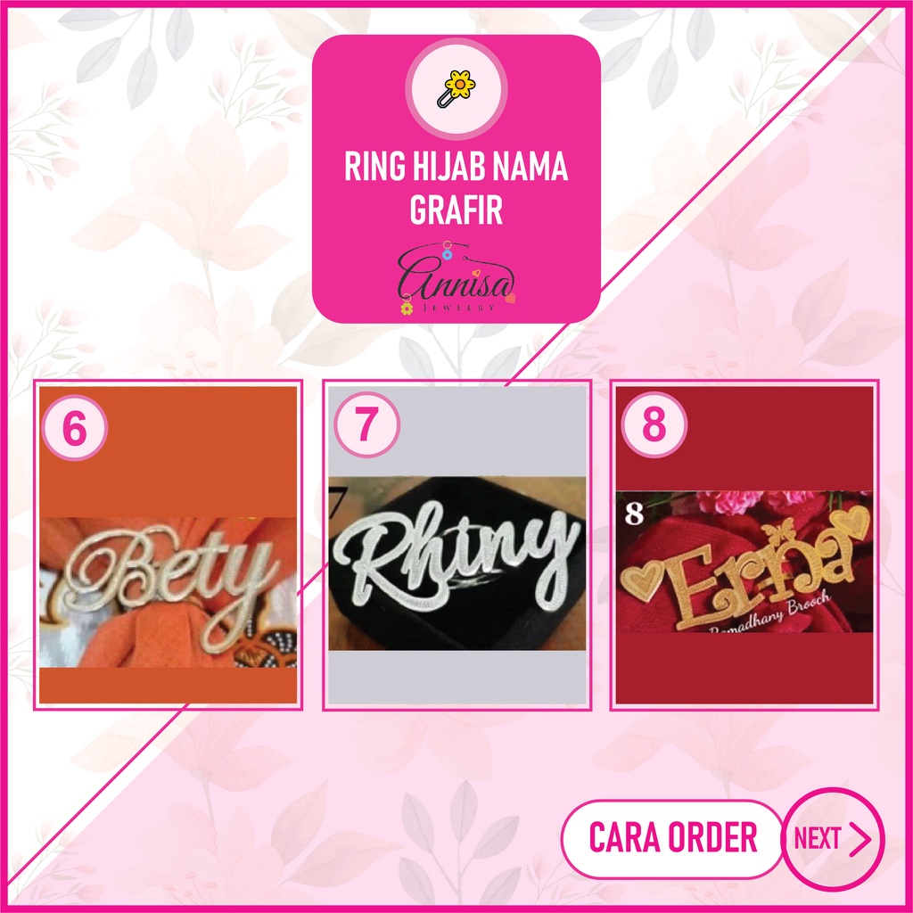 Ring Hijab Bross Grafir Best seller Gold atau Silver + Grafir Uk.Standar