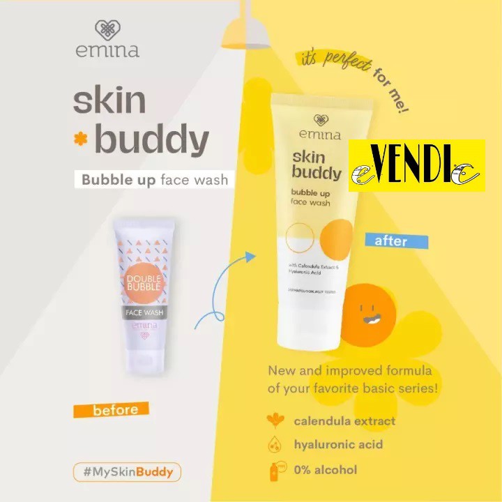 Emina SKIN BUDDY Double Bubble Face Wash 60 ml [EMINA FACE WASH]