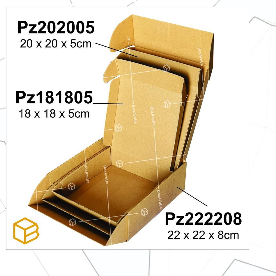 

B2S Dus Pizza Box Kotak Packing Karton Corrugated 22x22x8cm - / PZ µJ