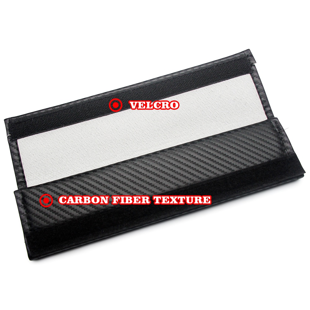 2pcs Cover Sabuk Pengaman Mobil Bahan Carbon Fiber Untuk Peugeot 206 207 301 308 307 408 508 2008 3008 5008