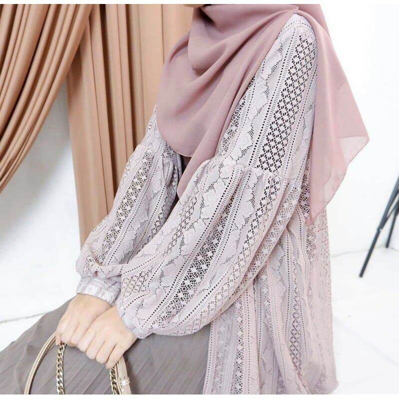 Qimfashion.id cardigan brokat lengan balon//cardigan Jumbo//cardigan Murah//outer terbaru//outer len