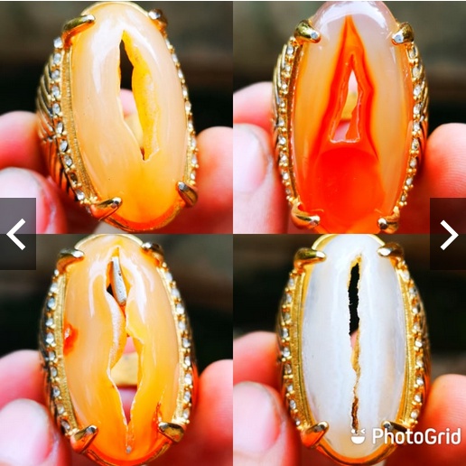 Natural Batu Akik Pandan Combong Kristal Elegan