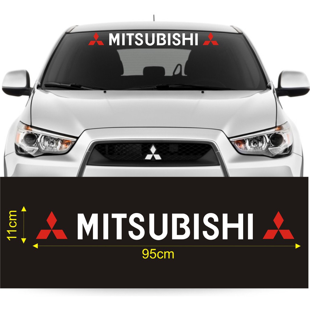 Stiker Kaca Depan Mobil Mitsubishi Windshield Cutting Stiker