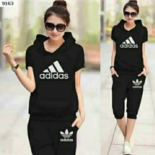 Baju Wanita Kekinian Set Adidas Sporty Premium Quality