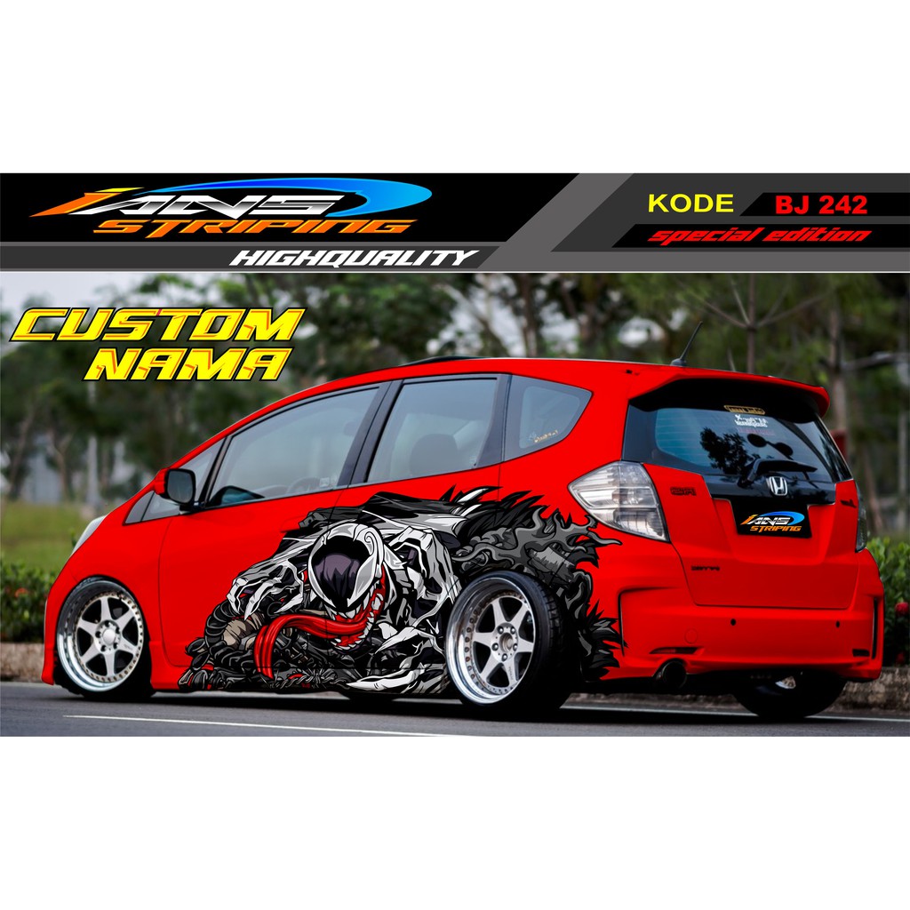 DECAL STIKER MOBIL HONDA JAZZ, AGYA, SIGRA, YARIS, MOBILIO / STICKER MOBIL TERBARU / VARIASI STICKER