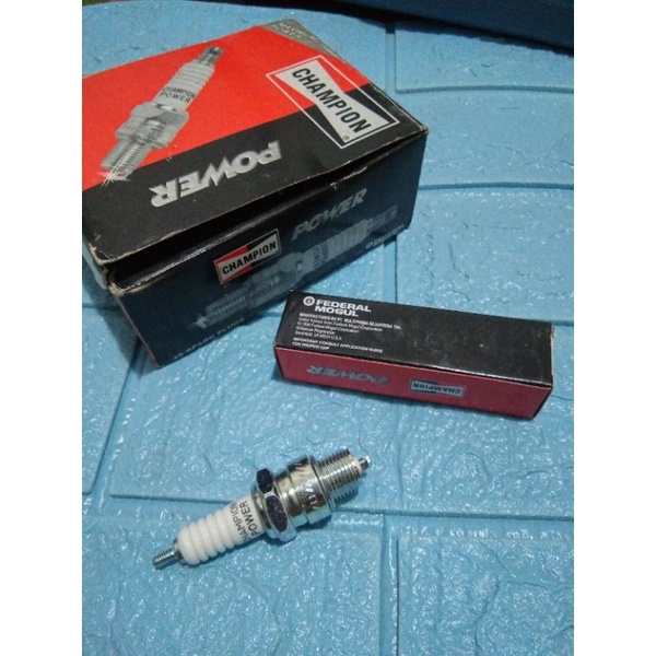 busi champion drat pendek untuk motor 2 tak vespa rxking bajaj ninja f1zr