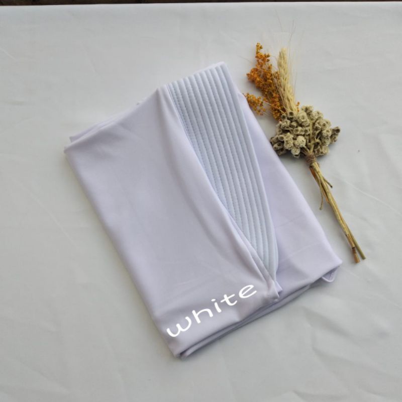 Jilbab Bergo Hamidah Jersey L /Hijab Instand-Whaite