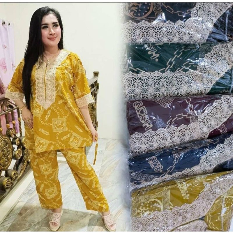 SETELAN RENDA MOTIF GOSH || SETELAN ARAB || CP RENDA || ONE SET RAYON