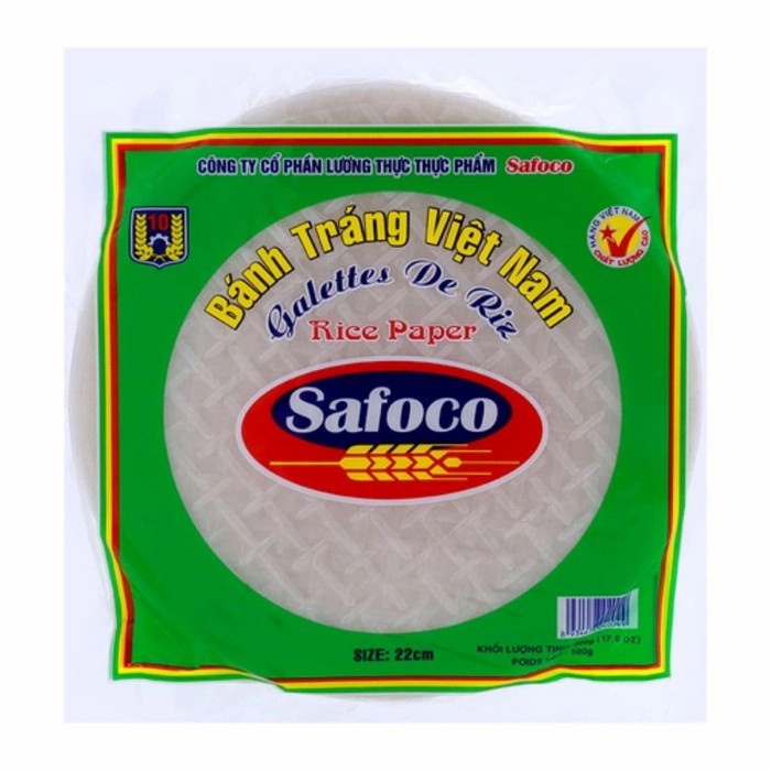 

Safoco Rice Paper Vietnam 22cm 300gr Rice Paper Kulit Lumpia Vietnam Banh Trang