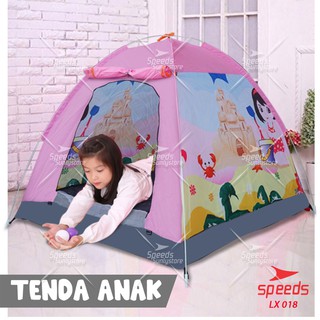 SPEEDS Tenda Anak Karakter Kartun camping outdoor Berkemah di Gunung Pantai Buka Otomatis Anti Air 018-15