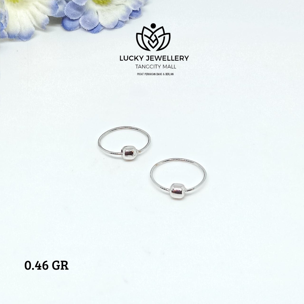 ANTING KNIP BOLA BAYI EMAS PUTIH KADAR 750/17K 0.46 GR
