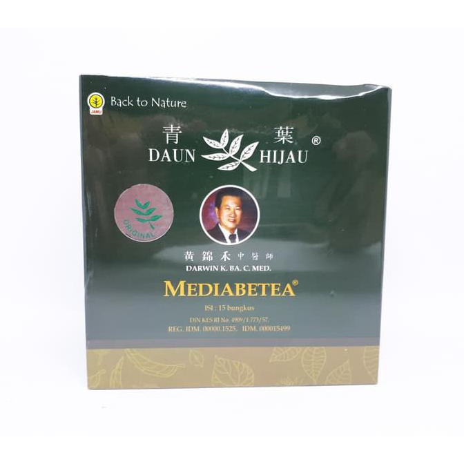 

(BISA BAYAR DITEMPAT) DAUN HIJAU MEDIABETEA UNTUK DIABETES RAMUAN TURUN TEMURUN 15 SACHET (TERJAMIN)