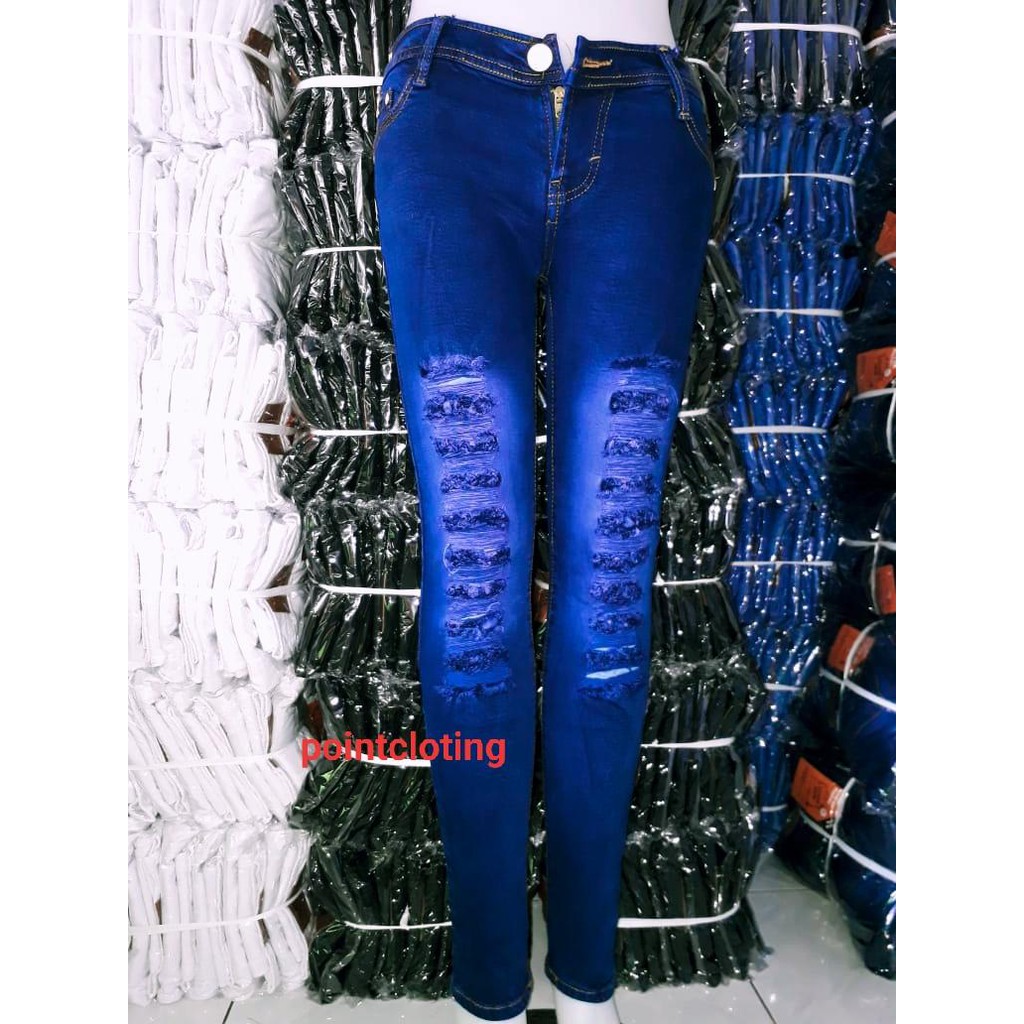 celana jeans wanita sobek