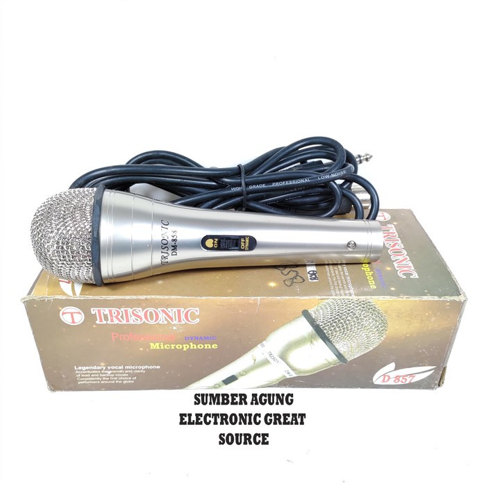 Mic Trisonic Menyanyi Pidato Professional Dynamic Microphone 858 Mik