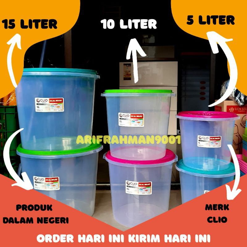 TERMURA!! Toples 5-10-15 Liter Clio / Toples Plastik / Toples Kue