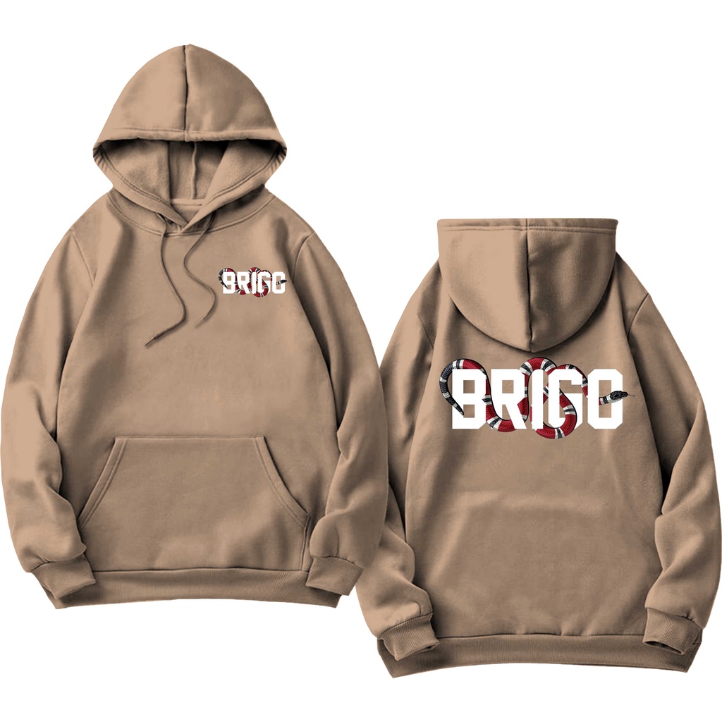 BRIGO Jumper Hoodie Snake II Sweater Hoodie BRIGO SNAKE Sablon DTF Fleece Cotton M-XXL (Pria &amp; Wanita) Free stiker&amp;Gantungan Kunci