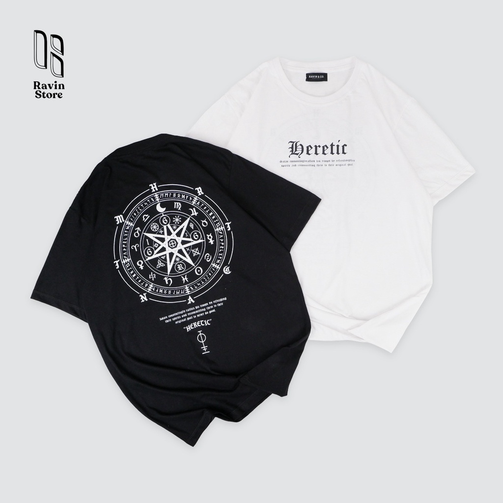 Kaos Reguler motif Mandala Heretic /distro cewek dan cowok