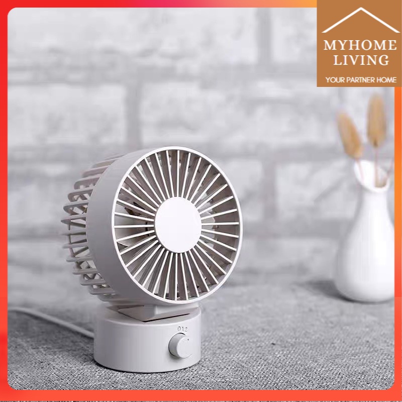 Myhome  USB Desk Fan Low Noise  Minimalist Portable Fan/ Kipas Angin Portable H114