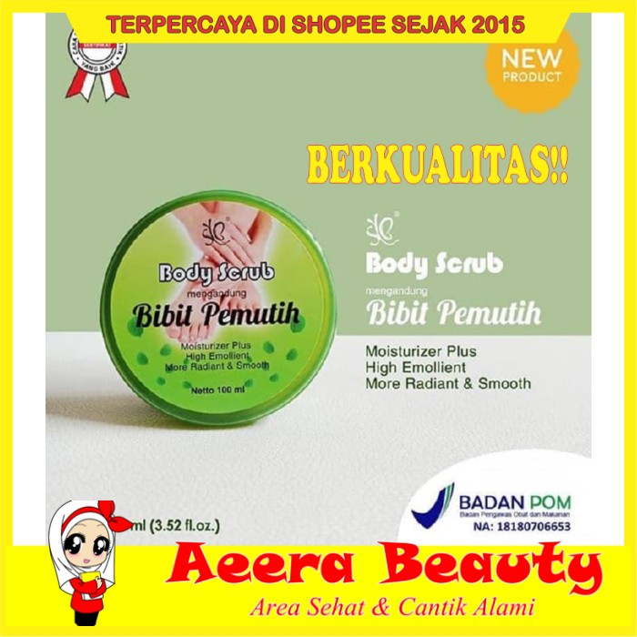GRATIS ONGKIR BODY SCRUB BIBIT PEMUTIH BY SYB ORIGINAL BPOM SK0259