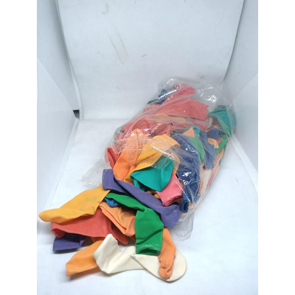 BALON PANJANG BALON CEPLUK PAPAYA KARET WARNA WARNI MEREK CAP BOHLAM MAS 1 PAK ISI 100 PCS