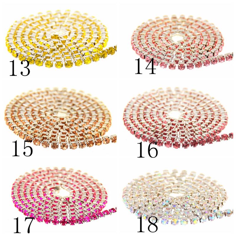 PROMO !!! RHINESTONE CHAIN 2MM PER ROLL / RANTAI STRING SS6