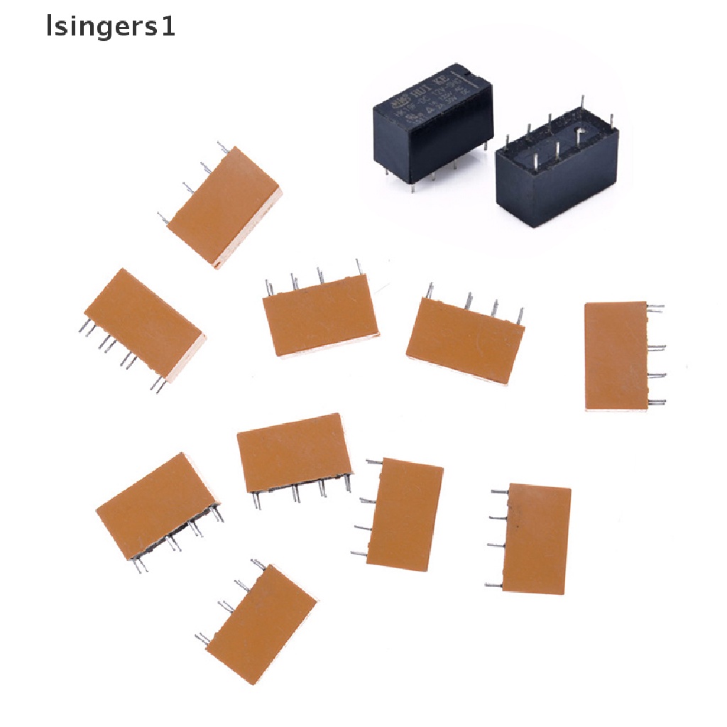 (lsingers1) 10pcs Coil DPDT 8pin DC 12V Untuk Power Relay HK19F