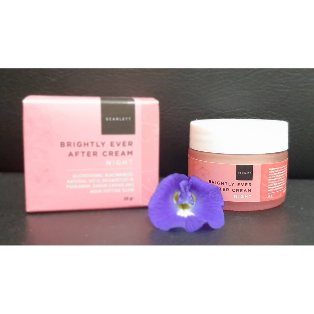 [ORI] KRIM MALAM MENCERAHKAN KULIT | Scarlett Whitening Brightly Ever After Cream Day And Night