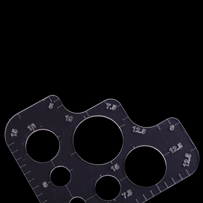 {LUCKID}1pcs diy handmade leather tool R ruler round corners full size acrylic template