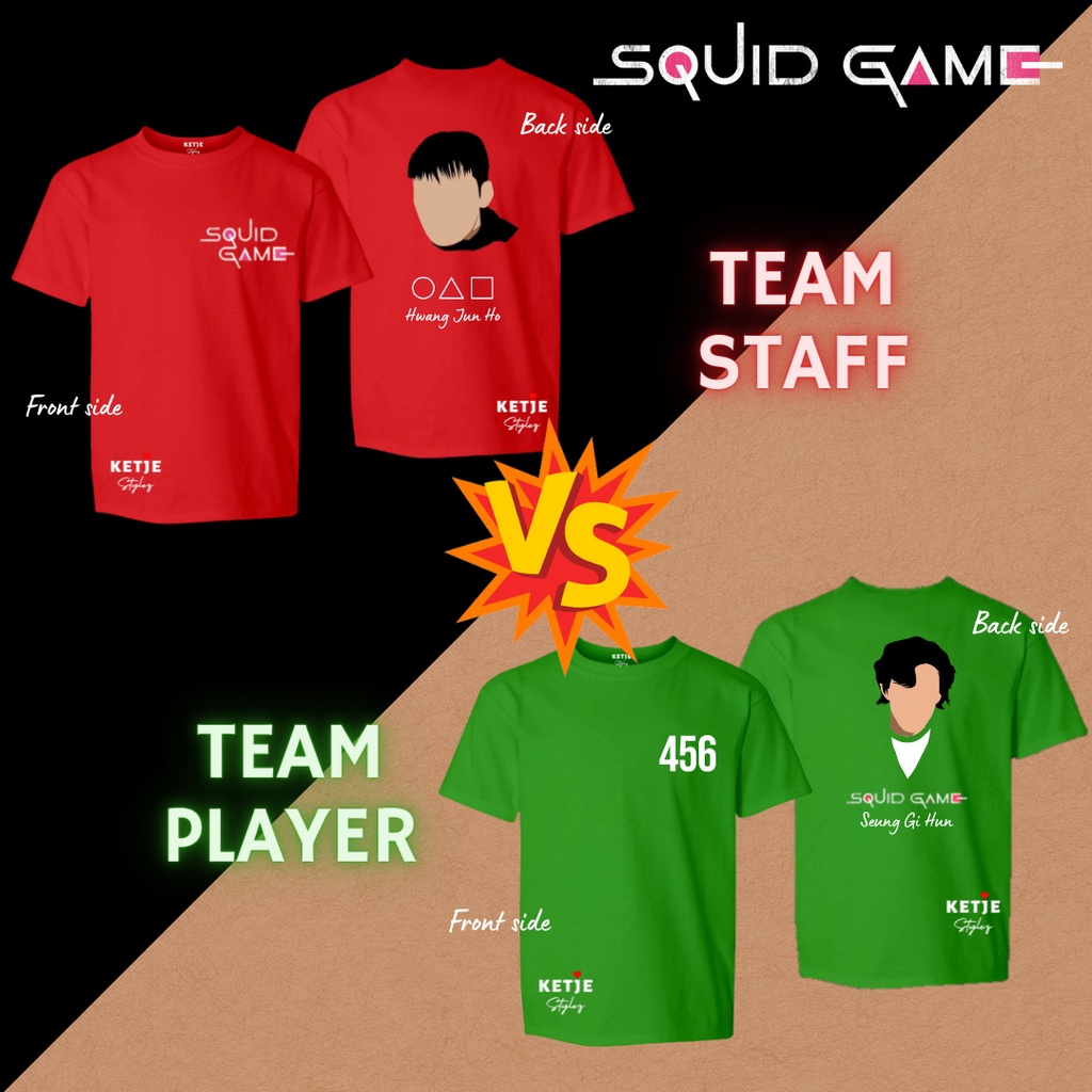 Kaos Hoodie Cast Member Player Staff Squid Game Gong Yoo Jun Ho Sa Byeok Front Man Kdrama Ketjebadai